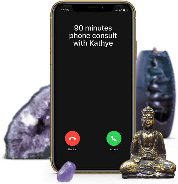 90 minutes psychic phone consult with clairvoyant medium and healer Kathye Kaan